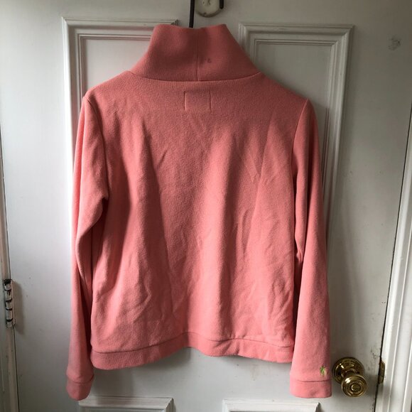 Dudley Stephens Park Slope Turtleneck Hip Length Fleece Pink Small - Picture 2 of 6